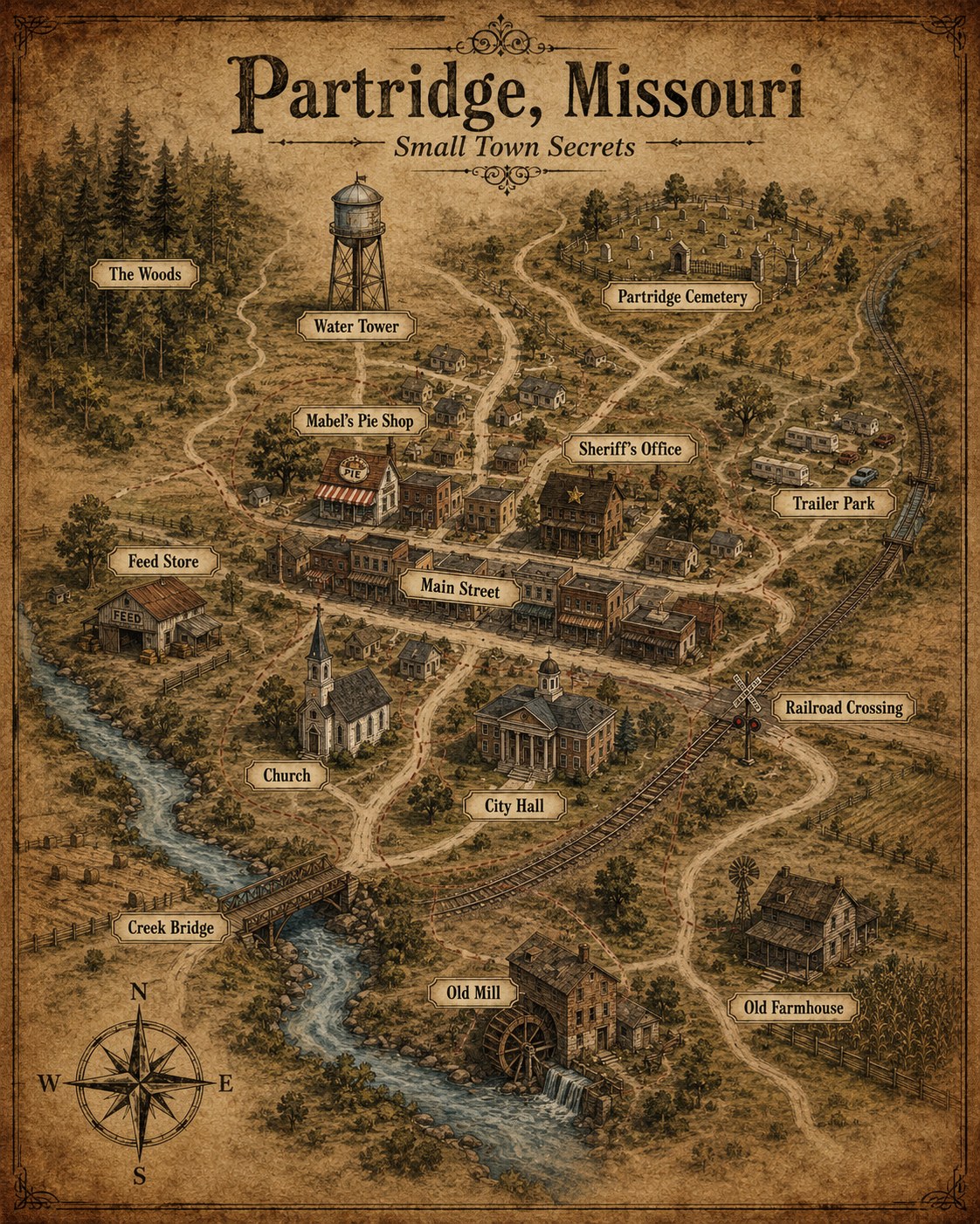 Map of Partridge, Missouri